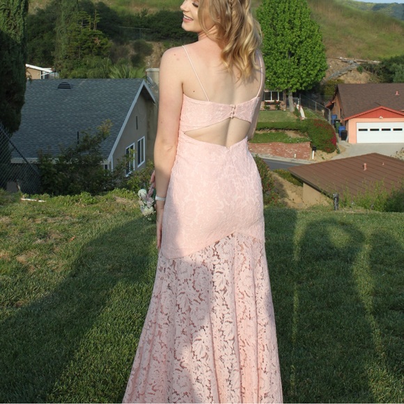 cutout mermaid dress fame and partners Blue Sparkly Cutout Mermaid Prom Dress with High Slit LP044 Viniodress
